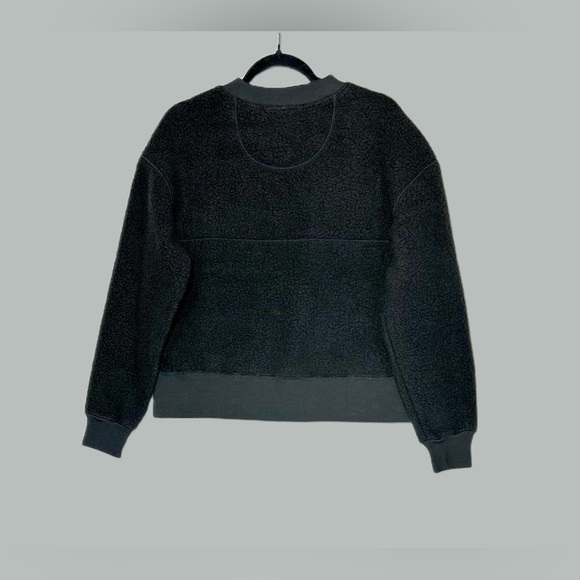 NWT Everlane Black ReNew Fleece Oversized Crew Pullover Teddy, Sizes XS, S, & M - Picture 9 of 14